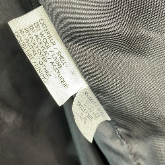 VINTAGE 90s Zig Zag Wool Blend Blazer Houndstooth Plaid Padded Shoulders Boxy 6 - Picture 8 of 12